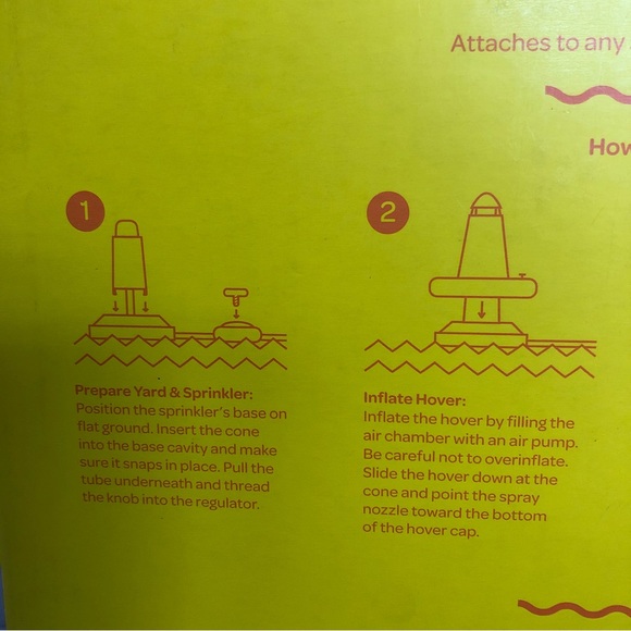 Sun Squad Kids Inflatable Hover Splash Sprinkler Sky-High Splashes WaterPlay NIB - Picture 8 of 11